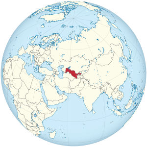Mapa de Usbekistan