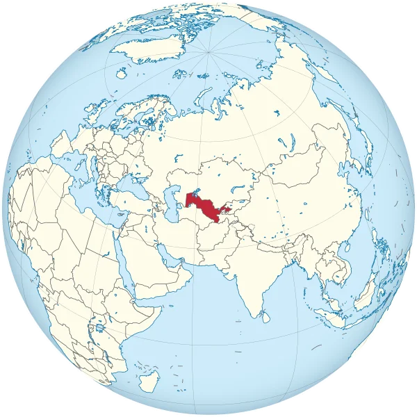 Mapa de Usbekistan